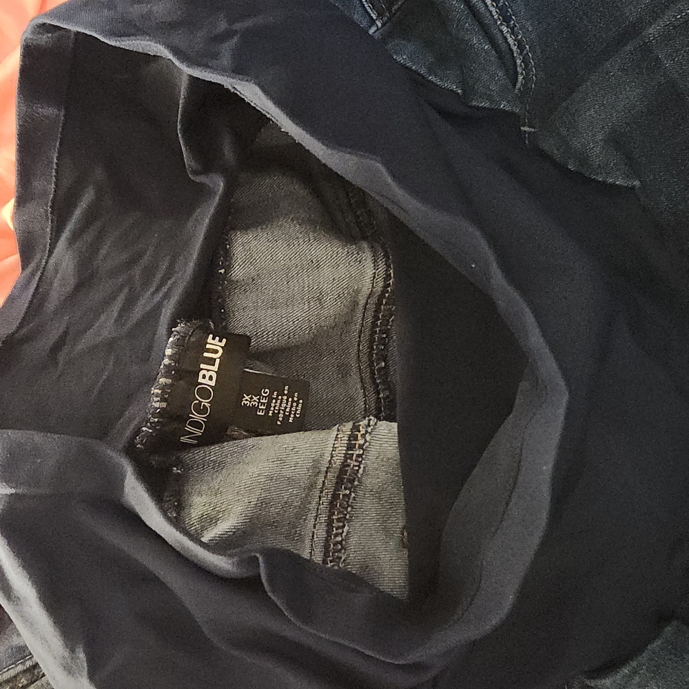 Indigo blue maternity jeans 3x